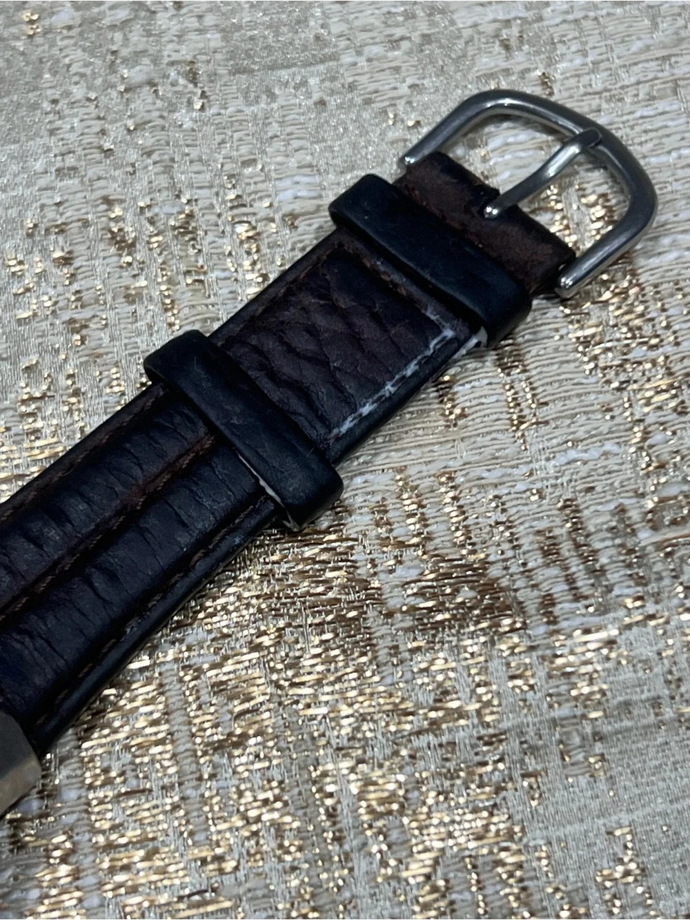 Timex Expedition Indiglo Quartz Watch Date WR50m White Dial Black Leather 34mm
